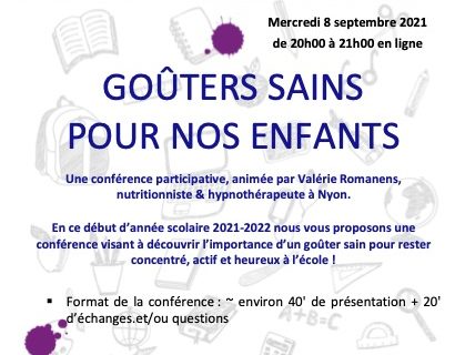 Conférence goûters sains pour nos enfants